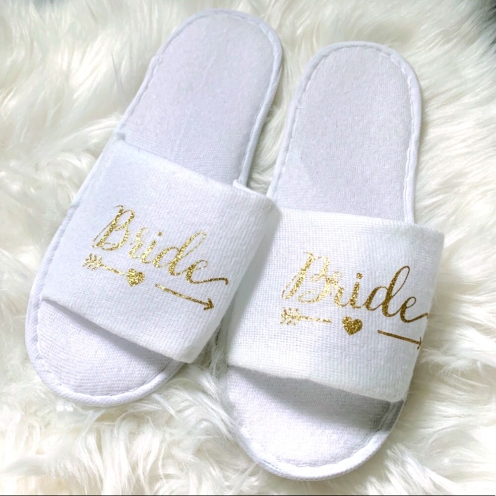“bride” pedicure/spa slip on sandals/ slippers